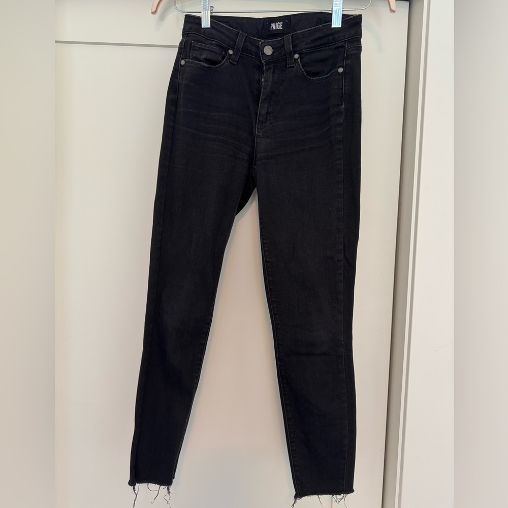 PAIGE Denim Black Crop Jeans